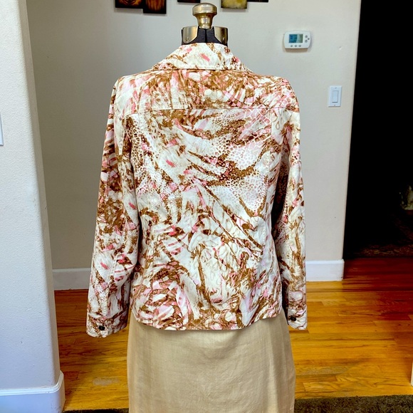 Chico’s Addition Pink Multi Colored Jacket - Picture 3 of 8